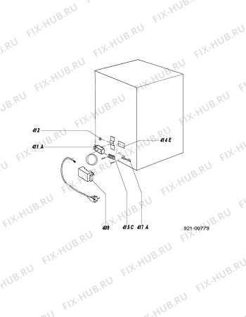 Взрыв-схема холодильника Electrolux RA136A - Схема узла Armature/fitting